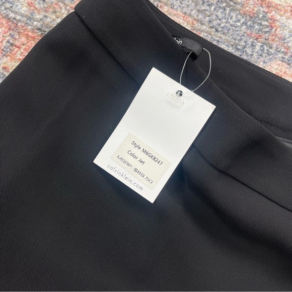 Calvin Klein jet black wide leg cropped pants - Picture 7 of 8
